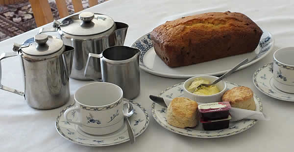 A complementary cream tea or home made cake on arrival