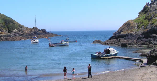 The quaint village of Polperro with its 'smugglers beach' and harbour
